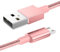 World biz Micro USB Cable, 2M Micro USB Android 3.1A Fast Charger Cable Nylon Braided USB Micro Cord Compatible for Samsung S7/S6,Kindle Fire,Tablets,PS 4 Controller, Android Devices (Rose Gold)