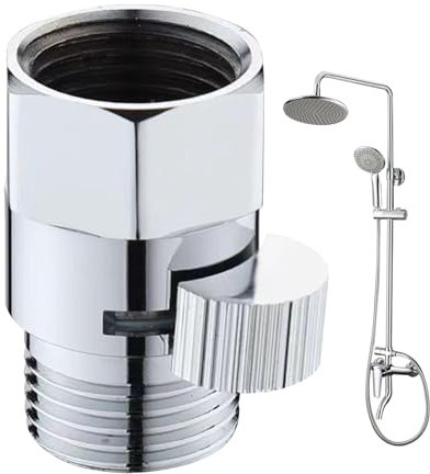Duschabsperrventil, Wasserfluss-Steuerventil - Absperrventil für Duschwasserströme - Wasserdurchflussregler mit Messingkern für Duschsprinkler oder Toilettensprüher