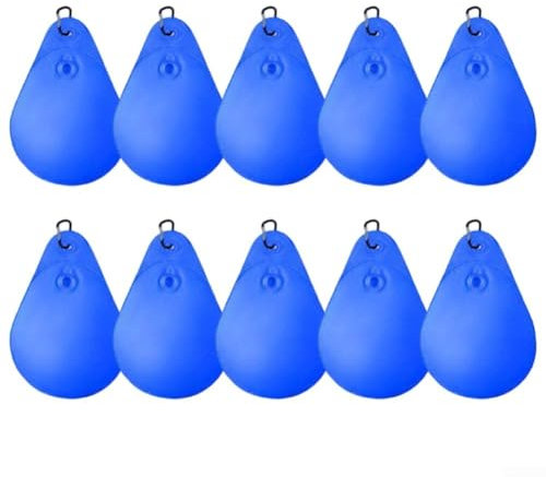 Hasaller 10Pcs Pool Water Bags Pool Cover Weights Water Bag with Hook Swimming Pool Wall Hanging Water Bag PVC Pool Cover Weights Pool Cover Water Bag for Above Ground Winter Pool Cover