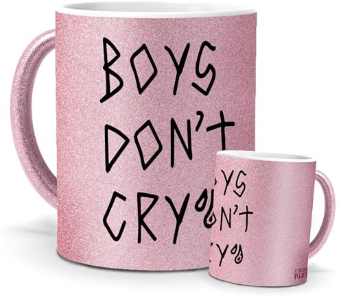 mundohuevo Tazas Únicas | Rels B | Edición Especial Purpurina Rosa | Mensaje Auténtico para Fans de Música | Tazas para Café, Té... | Regalo para Amantes del Rap.