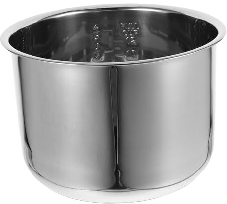 VINTORKY Olla Interior para Arrocera 6l, Acero Inoxidable Grueso De Doble Fondo, Distribución Uniforme del Calor, Compatible Varias Marcas, para Cocinar Arroz, Vapor y Gachas, Repuesto Versátil