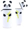 Silikon Federmäppchen mit Tierdesign - Süßes 2-in-1 Schulmäppchen aus weichem Silikon | Federmappe & Stiftehalter | Schlampermäppchen für Schule, Büro (Panda hält Bambus)