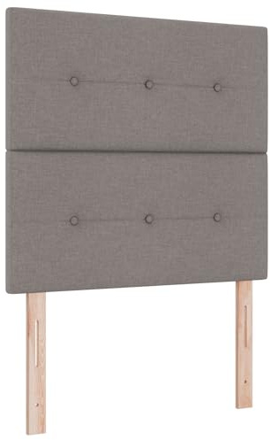 vidaXL Minimalistisches taupefarbenes, stoffbezogenes, höhenverstellbares Kopfteile für Schlafzimmer | Hochwertiges Kiefernholz, glattes Polyestergewebe, modernes Design, gepolstert, zeitgemäß