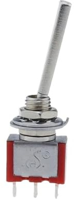 Mini interruptor de palanca de 6 mm con mango plano for montaje en panel, bloqueo momentáneo, 3/6 pines, 2/3 posiciones, encendido/apagado/encendido RC(Long 3Pins ON MOM)