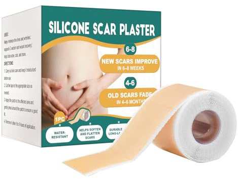 Lueear Silikonfolien für Narben | Silikon-Narbenentfernungsblätter – wiederverwendbare Wundpflaster für Verletzungen, Dehnungsstreifen, Pickel, Frauen, Jugendliche, ältere Menschen, nach der Geburt