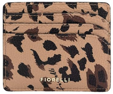 Fiorelli Women's Marnie Card Holder with Gift Box, Leopard Print | Stylish Wallet, 6 Card Slots, Faux Leather