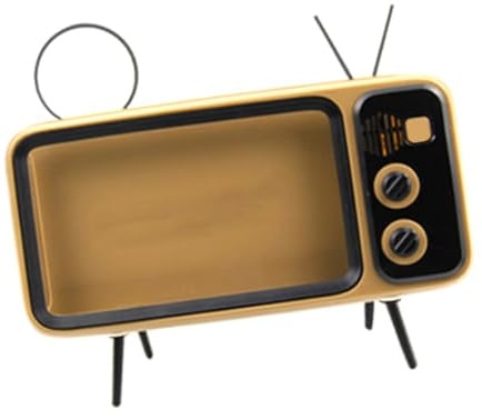 PartyKindom Creative Retro Tv Style Cell Phone Stand Holder Multifunctional Phone Bracket with Vintage Design Craftsmanship Support for Videos and Gaming Idea