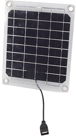 Fafeicy Panneau Solaire, Conception Transparente, Panneau Solaire Portable avec Sortie USB 10 W pour les Voyages et le Camping en Plein Air