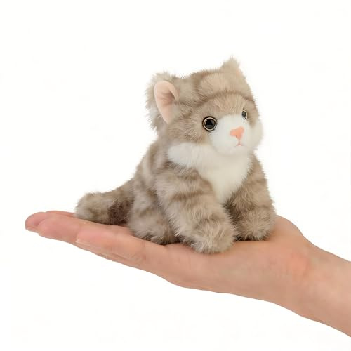 Xuwajeyu Katze Kuscheltier Schwarz, Plüschtier Katze Gewichtetes Kuscheltier Weich Stofftier Katze Geschenk