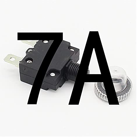 IEUMJNAT Disjoncteur Thermique, Protection Contre Les surcharges, Bouton-Poussoir, 3 A, 4 A, 5 A, 6 A, 7 A, A, 8 A, 10 A, 15 A, 18 A, 20 A, 25 A, 30 A, avec Couvercle étanche(7a)