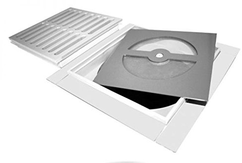 Geruchsverschluss für Bodenablauf Größe 120 x 120 mm Superflach nur 3 mm Einbautiefe mit horizontaler Membran