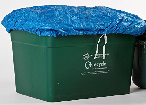 GREENBANKS 3 Count Blue Plastic Recycling Trash Can - Fits Council Boxes