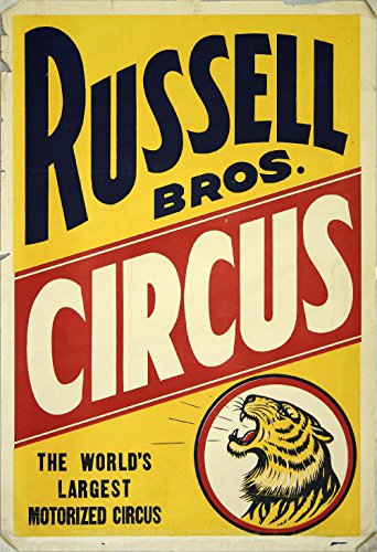 Russell Bros Circus Vintage Circus Poster - Large - Semi Gloss Print