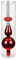 Inge-glas 10002C220-MO Baumspitze aus Glas 28 cm hoch, 7cm breit, 1 Stück, Rot Glanz