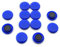 Medium Blue Planning Office Magnets for Fridge, Whiteboard, Noticeboard, Filing Cabinet - Pack of 12