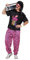 W WIDMANN MILANO Party Fashion - Kostüm 80er Jahre Outfit, T-Shirt und weite Hose, Faschingskostüme