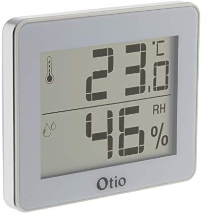 Otio Thermomètre hygromètre blanc - écran LCD