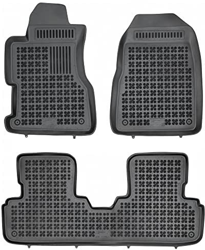 REZAW - PLAST Antirutschmatten Auto fußmatten passt für Honda Civic VII 2001-2006 Kompletter Schutz für Ihr Auto bei Allen Wetterbedingungen mit perfekt passenden Anti rutsch gummimatten