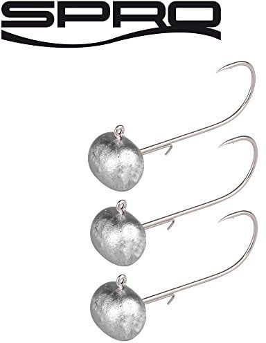 Spro Jighead Jig 22-3 Jighaken zum Gummifischangeln, Jigkopf für Gummifisch, Bleikopf für Gummiköder, Shad Angelhaken, Größe:10g / Gr. 5/0 (3 Stück)