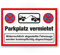 Komma Security Parkplatz vermietet Schild 30 x 20 cm Parkverbot Schild Parken Verboten Hinweisschild Privatparkplatz reserviert - freihalten Parkplatzschild vermietet - Falschparker