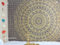 Popular Handicrafts Kp774 Elefant-Wandteppich, Wandbehang, Hippie-Mandala-Wandkunst, Metallischer Glanz, 215 x 230 cm, Gold auf Blau