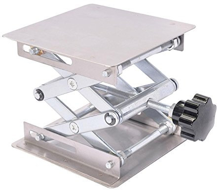 Laboratoire scientifique Kalolary Jack-100 x 100mm en acier inoxydable Lab Stand Table Table Scissor Lab-Lift Lifter pour l'expérience scientifique
