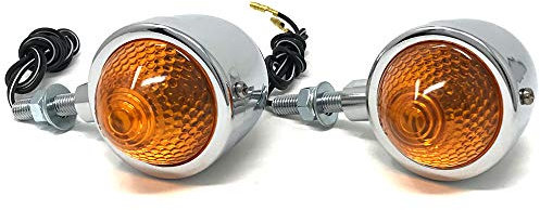 Alchemy Parts Signale Turn Blinker Motorrad Retro Klassiker Custombikes Trikes - Chrom Metall