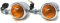 Alchemy Parts Signale Turn Blinker Motorrad Retro Klassiker Custombikes Trikes - Chrom Metall