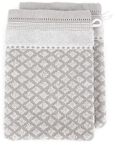 Lot de 2 Gants de Toilette 16x21 cm Linen Blanc
