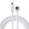 Ex-Pro 25m Male to Female (Plug to Socket) 90dB Straight TV Aerial Double Shielded Coaxial Cable, White