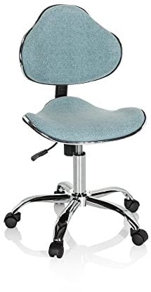 hjh OFFICE Kinder Schreibtischstuhl KIDDY GTI-3 Stoff Mint-Grün Kinderbürostuhl Drehstuhl ergonomisch, mitwachsend, 634133