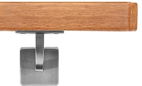 Handlauf Holzhandlauf VKT 42 x 42 mm Wandhandlauf deutsche Eiche Halter eckig 210 cm 3 Halter