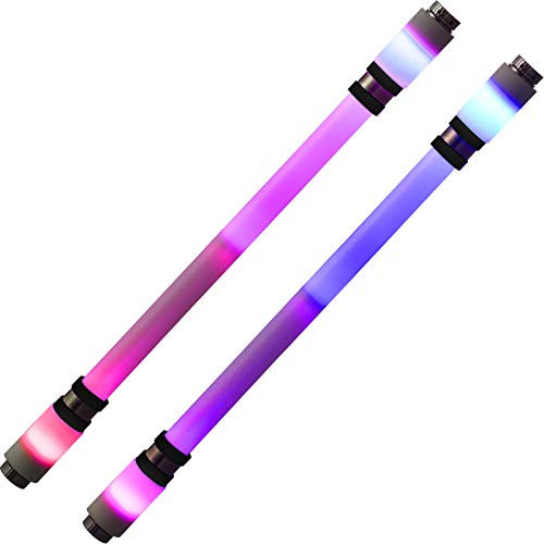 Zonon 2 Stück Rotierend Penspinning Stift LED Drehend Rotationsstift Rutschfest Beschichtung Stift Rotierend Kugelschreiber Ohne Stiftmine Stressabbau Spielzeug (Schwarz, Einfach Stil)