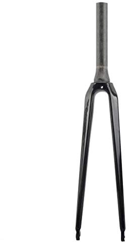 TYXTYX Forcella Anteriore Bici da Corsa 700C Forcelle rigide ultraleggere in Fibra di Carbonio 1-1/8UD Nere - 352 g Circa