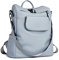 CLUCI Damen Mode Rucksack Geldbörse PU Leder Handtasche Groß Designer Reise Damen Schultertasche, blau,