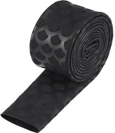 sourcing map Gaine Thermorétractable Enveloppe Tuyau Manchon pour Canne à Pêche Poignées 20mm Dia,32mm Plat 1m 2:1Ratio Noir
