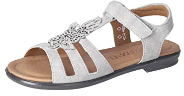 RICOSTA Mädchen Riemchensandalen Amira,Kinder Sandalen,WMS:Mittel,Kinderschuhe,Sommerschuhe,Freizeitschuhe,offene Schuhe,Graphit (450),41 EU