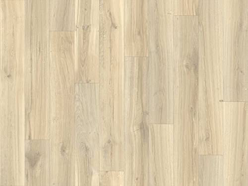Hochwertiger PVC Bodenbelag Meterware - SUPERIOR, Eiche hell 971L, 5,00m x 2,00m, Holz-Optik-Design