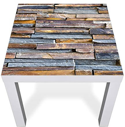 banjado® Glasplatte mit Motiv Naturstein für Tisch 55 x 55 cm/Tischplatte aus Sicherheitsglas kompatibel mit IKEA Tisch Lack/Tischplatte Glas für Beistelltisch, Couchtisch/Tisch Platte