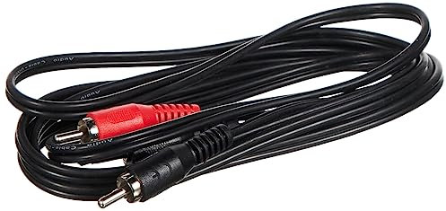 Hama Klinkenkabel 3,5 mm - 2 x Cinch (3,5 mm Miniklinke, 2 m, Korb, Cinch-Stecker, 2 Kerne) schwarz