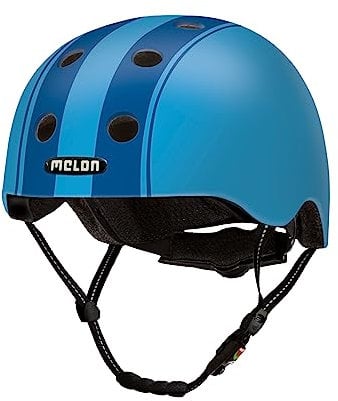 Melon Fahrradhelm »Decent Double Blue« für Damen, Herren und Kinder | Leichter & sicherer urbaner Cityhelm mit Magnetverschluss, individuell anpassbar in blau | Größe M-L (52–58cm)