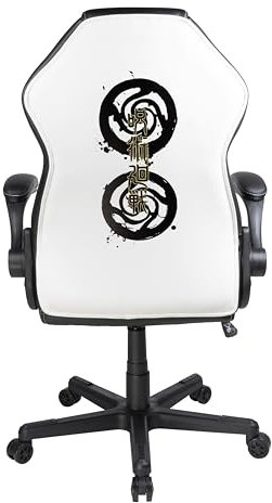 Konix Jujutsu Kaisen Silla de Oficina Gaming - Inclinación del Asiento 15° - Altura Ajustable - Cuero sintético - Negro y Blanco