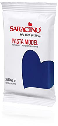 Saracino Zuckerpaste Model Navy Blau für Modellierung 250 g glutenfrei Made in Italy