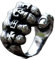 BEDT Neue Herrenringe Retro Faust Skull Power Vintage Gothic Punk Hochwertige Schmuck Geschenke