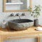WIFESE Lavandino in Pietra di Fiume Ovale 45-53 cm Lavello Bagno Pietra Lavello Esterno Pietra Lavabo Da Appoggio Lavandino Bagno Lavabo Pietra Lavandino Da Appoggio Lavabo In Pietra Grigio talpa