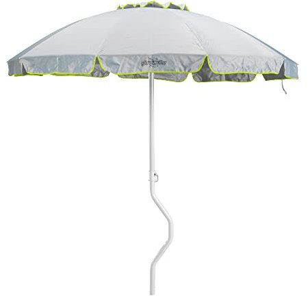 Ombrellone mare GiraFacile 220 Cm Protezione uv spiaggia pesca Apollo - Bianco - Silver