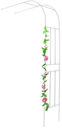 Rosengarten-Bogen aus Metall, groß, Kletterpflanzen, Pergola, Laube, Rankgitter, Höhe 267 cm, wetterfest, Rankbogen, Torbogen, für Terrassen- und Rasendekoration (Farbe:, Größe: 275 x 267