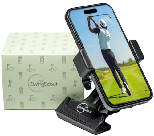 SwingScout | Golf Bag Phone Holder | Easy to Use Clip | No Extra Gear Needed | Quick Setup | Fits Any Cellphone | Perfect Golf Gift