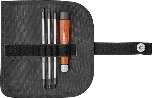 PB Swiss Tools Mini Schraubendreher Set PB 510 | 100% Swiss Made | 4-teiliges Schraubenzieher Set mit Duplex-Wechselklingen Kreuz Schlitz in kompakter Kunstleder Rolltasche