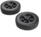 Lot de 2 roues en plastique de 15,2 cm pour barbecue à gaz et autres marques (noir)
